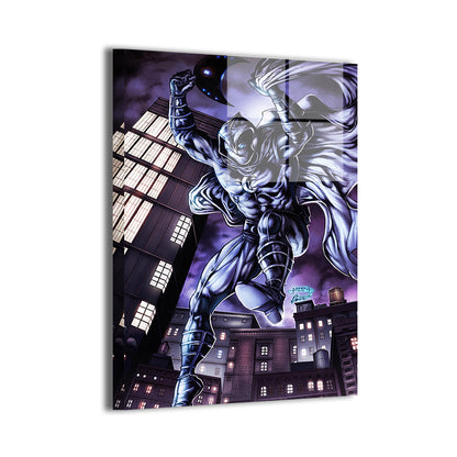 Moonlit Vigilante Wall Art Metal Print – Moon Knight by Julius Abrera & Martin Mariano Hernandez Tena