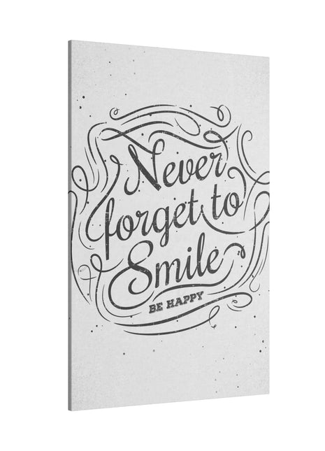 Never Forget to Smile Wall Art | Motivational Acrylic, Metal & Canvas - Snapping Turtle Gallery