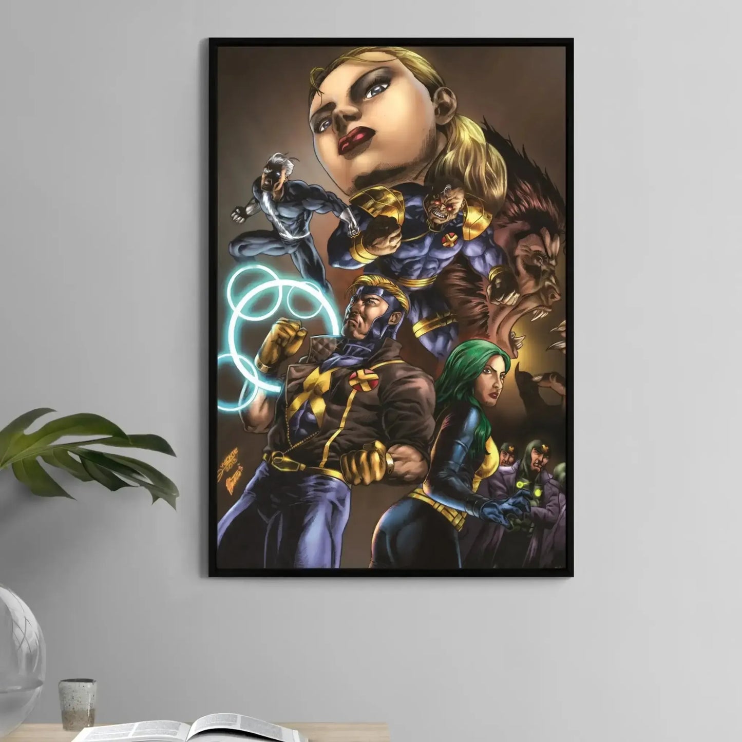 11x17 poster of Marvel's X-Factor characters including Havok, Polaris, and Strong Guy
