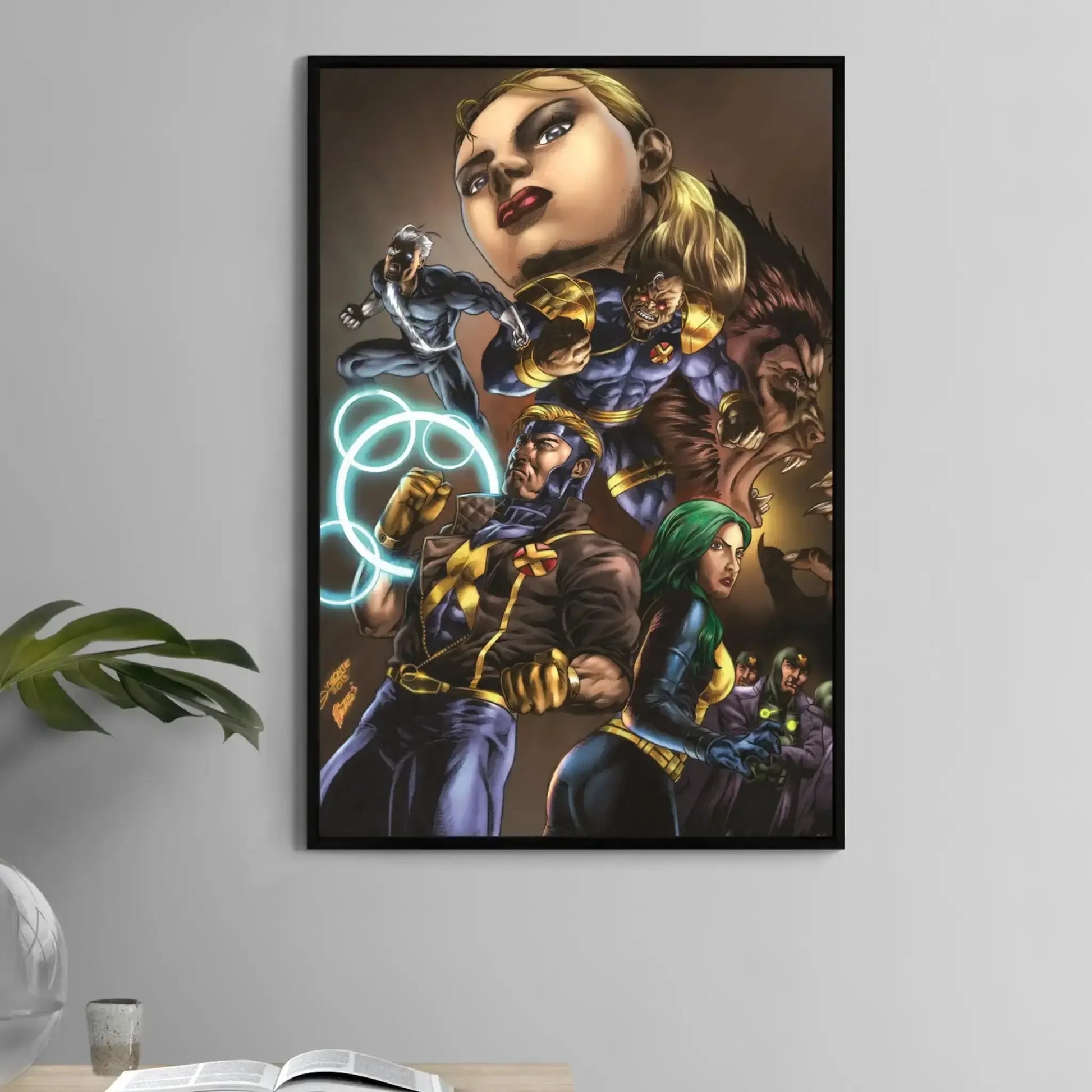 11x17 poster of Marvel's X-Factor characters including Havok, Polaris, and Strong Guy
