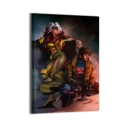 Mutant Hearts Wall Art Canvas Print – Rogue and Gambit X-Men by Ryan Pasibe and Bryan Arfel Magnaye