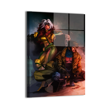 Mutant Hearts Wall Art Metal Print – Rogue and Gambit X-Men by Ryan Pasibe and Bryan Arfel Magnaye
