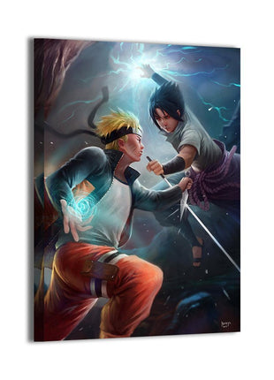 Naruto vs Sasuke Wall Art | Naruto HD Acrylic, Metal & Canvas Print - Snapping Turtle Gallery