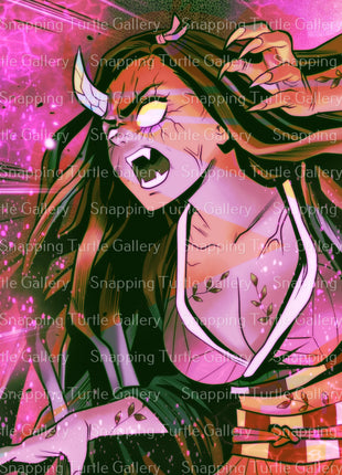 Nezuko Kamado Wall Art | Demon Slayer Fan Art | Snapping Turtle Gallery - Snapping Turtle Gallery