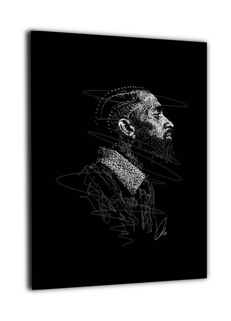 Nipsey Hussle Scribble Portrait Wall Art