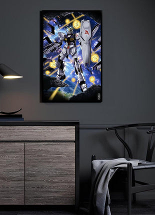 Nu Gundam Wall Art | Mobile Suit Gundam Anime Acrylic, Metal & Canvas - Snapping Turtle Gallery
