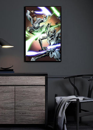 Obi-Wan Grievous Art | Acrylic, Metal & Canvas - Snapping Turtle Gallery