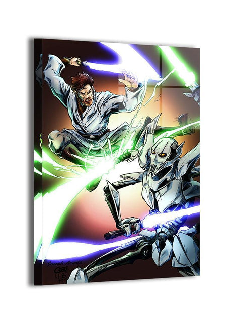 Obi-Wan Grievous Art | Acrylic, Metal & Canvas - Snapping Turtle Gallery