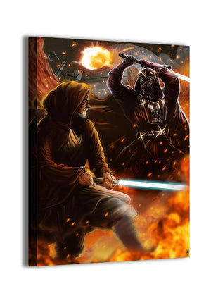 Obi-Wan vs Vader Wall Art | Duel of Fates Inferno | Snapping Turtle Gallery - Snapping Turtle Gallery