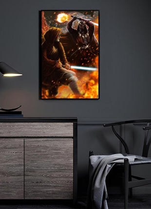 Obi-Wan vs Vader Wall Art | Duel of Fates Inferno | Snapping Turtle Gallery - Snapping Turtle Gallery