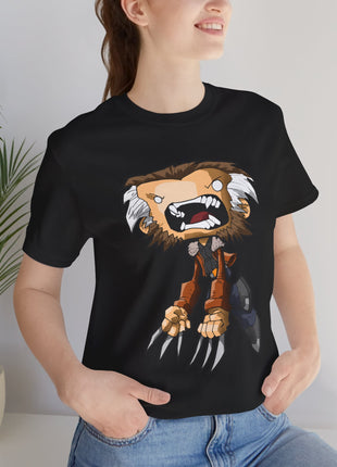 Old Man Logan Graphic T-Shirt | Wolverine Chibi Tee | Snapping Turtle Gallery - Snapping Turtle Gallery