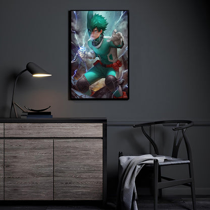One For All Surge Wall Art Room Mockup – Deku from My Hero Academia by Nopeys