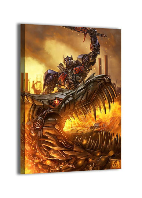 Optimus Prime Grimlock Art | Acrylic, Metal & Canvas [variant_option1] Print, Premium Wall Art by Snapping Turtle Gallery