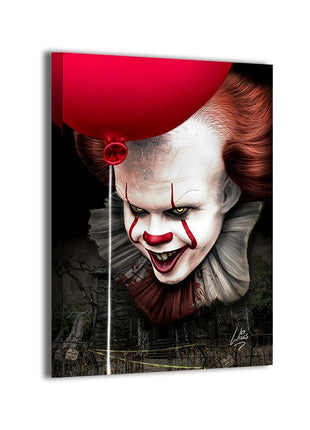 Pennywise IT Stephen King Art | Acrylic, Metal & Canvas - Snapping Turtle Gallery