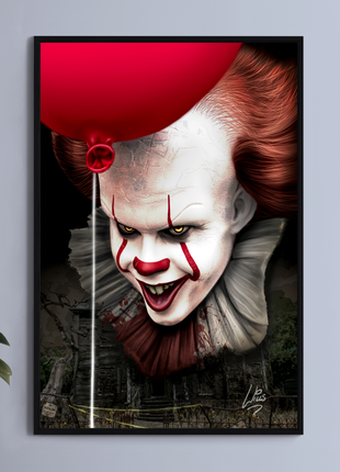 Pennywise IT Stephen King Art | Acrylic, Metal & Canvas - Snapping Turtle Gallery