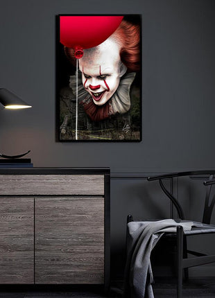 Pennywise IT Stephen King Art | Acrylic, Metal & Canvas - Snapping Turtle Gallery