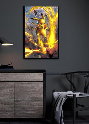 Pikachu Wall Art | Pokémon Fan Art | Snapping Turtle Gallery, Premium Pikachu fan art wall art in canvas, acrylic, and metal. Vivid color, sharp detail; canvas and metal arrive ready to hang., [-Snapping Turtle Gallery