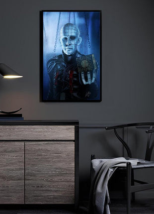 Pinhead Hellraiser Horror Art | Acrylic, Metal & Canvas - Snapping Turtle Gallery