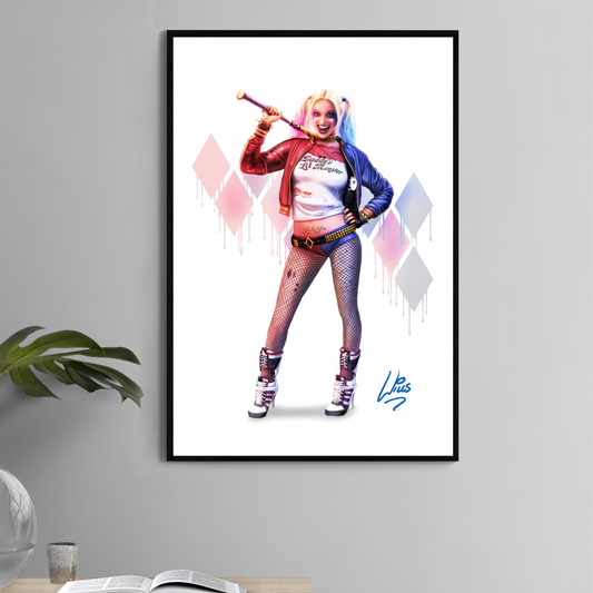 Harley Quinn 11x17 art print by Wills – Snapping Turtle Gallery