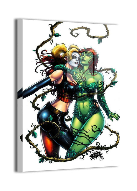 Poison Ivy & Harley Quinn Wall Art | Acrylic, Metal & Canvas Print - Snapping Turtle Gallery