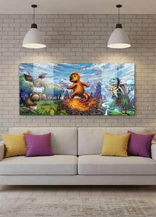 Pokémon Starters Wall Art | Pokémon Fan Art | Snapping Turtle Gallery [variant_option1] Print, Premium Wall Art by Snapping Turtle Gallery