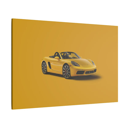 12x18 acrylic print of the Porsche 718 Boxster in anime form — clean, glossy, and sleek.