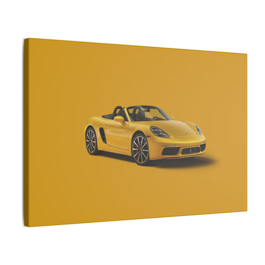 print of the Porsche 718 Boxster in anime style, showcasing dynamic design and roadster performance.