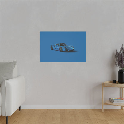 16x24 acrylic print of the Porsche 918 Spyder — futuristic blue variant in bold artistic style.