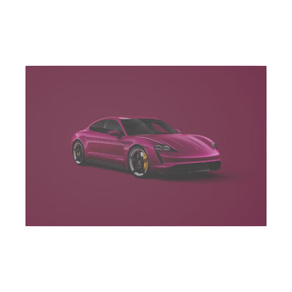  12x18 metal print of the Porsche Taycan — anime-style electric performance car art in vivid, durable metal.