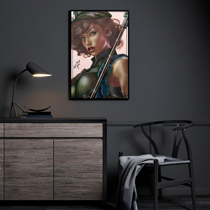 Steadfast Field Commander poster print — Lady Jaye, artwork by Aurelio Rigoni.