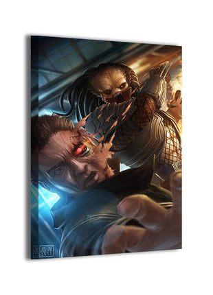 Predator Terminator Art | Acrylic, Metal & Canvas - Snapping Turtle Gallery