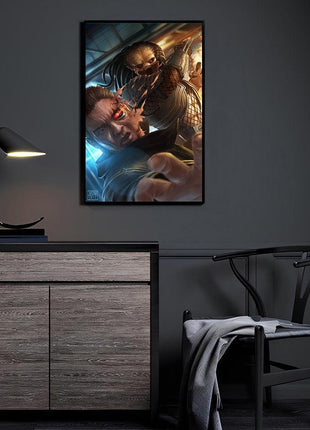 Predator Terminator Art | Acrylic, Metal & Canvas - Snapping Turtle Gallery