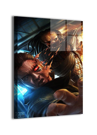 Predator Terminator Art | Acrylic, Metal & Canvas - Snapping Turtle Gallery