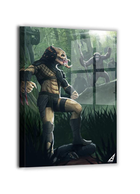 Predator vs Caesar Wall Art | Warrior Clash Fan Art | Snapping Turtle Gallery [variant_option1] Print, Premium Wall Art by Snapping Turtle Gallery