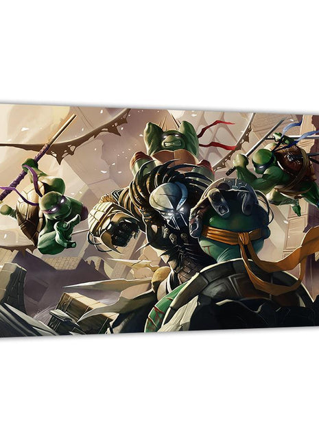 Predator vs TMNT Wall Art | Crossover Fan Art | Snapping Turtle Gallery [variant_option1] Print, Premium Wall Art by Snapping Turtle Gallery