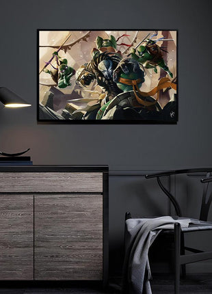 Predator vs TMNT Wall Art | Crossover Fan Art | Snapping Turtle Gallery [variant_option1] Print, Premium Wall Art by Snapping Turtle Gallery
