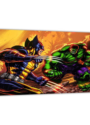Wolverine Hulk Art | Acrylic, Metal & Canvas - Snapping Turtle Gallery