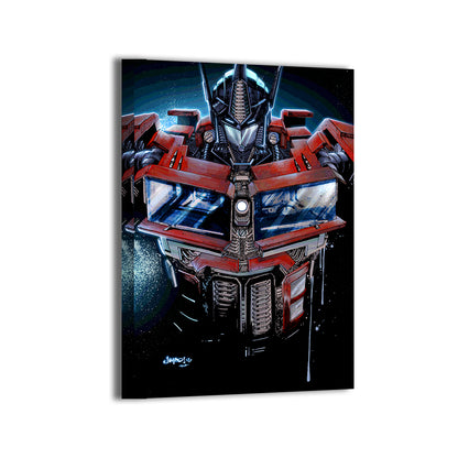  24x36 canvas of Transformers Optimus Prime wall print in battle-worn form