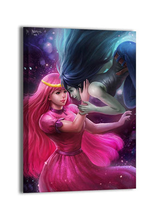 Bubblegum & Marceline Wall Art | Adventure Time Acrylic Metal & Canvas - Snapping Turtle Gallery
