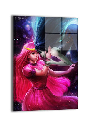 Bubblegum & Marceline Wall Art | Adventure Time Acrylic Metal & Canvas - Snapping Turtle Gallery