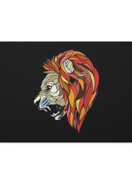 Prismatic King – Geometric Shape Lion Wall Art | STG Collection [variant_option1] Print, Premium Wall Art by Snapping Turtle Gallery