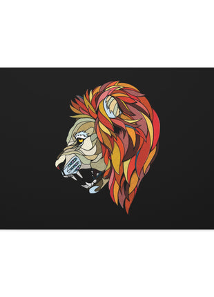 Lion Art | Acrylic, Metal & Canvas - Snapping Turtle Gallery