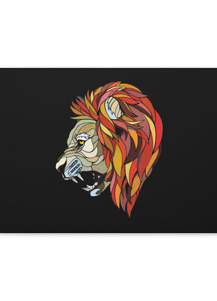 Lion Art | Acrylic, Metal & Canvas - Snapping Turtle Gallery