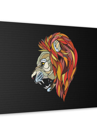 Lion Art | Acrylic, Metal & Canvas - Snapping Turtle Gallery