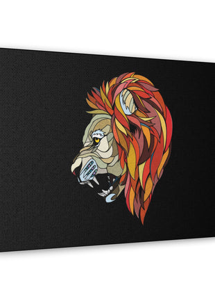 Lion Art | Acrylic, Metal & Canvas - Snapping Turtle Gallery