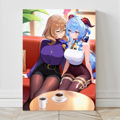Moonlit Cafe Companions Wall Art