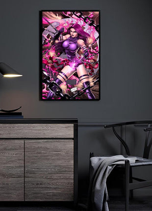 Psylocke Wall Art | X-Men Marvel HD Acrylic, Metal & Canvas Print - Snapping Turtle Gallery