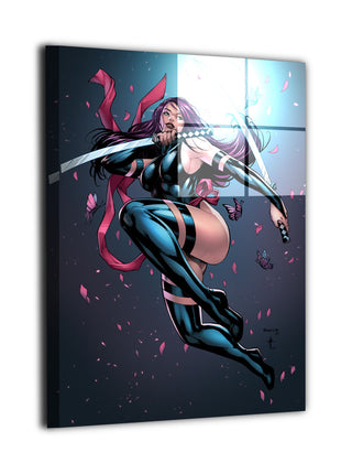 Psylocke Wall Art | X-Men Marvel HD Acrylic, Metal & Canvas Print - Snapping Turtle Gallery