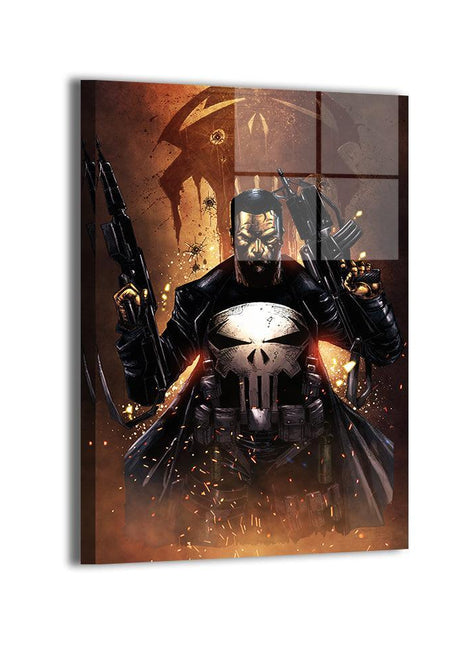 Punisher Marvel Art - Dye-Sublimated Metal Wall Art - Frank Castle Comic Artwork - Premium Gallery Print