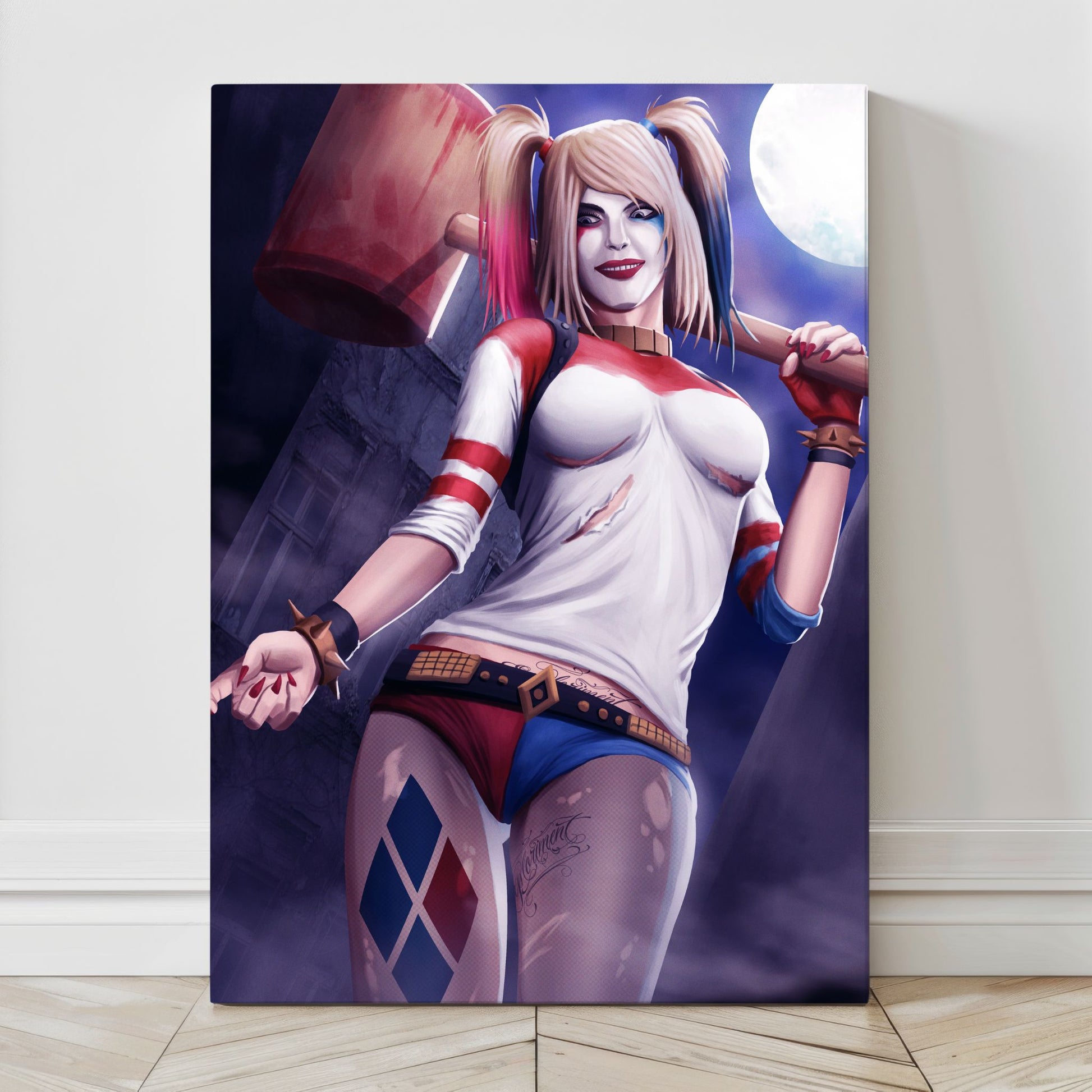 Canvas—comic-inspired portrait with gritty textures and fog; art by Ben Asher.